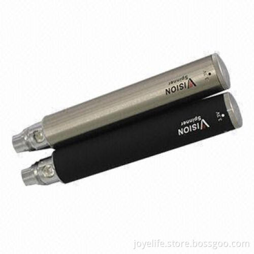 Vision spinner battery, variable voltage e-cigarette